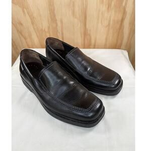 Mephisto Air Jet Slip On Shoes Black Leather Men 10.5 Comfort Work Travel